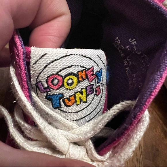 Rare Keds Looney Tunes Vintage 1993 Tweety Bird Canvas Sneakers Girls 12 Pink - Picture 8 of 16